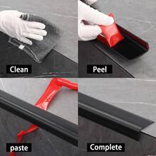 1PC 200cm/78.74inch Self-Adhesive Stair Edge Protector, Non-Slip Waterproof Stair Edge Stripe Nosing Rubber Edging, PVC Anti-Slip Strip Edge Trim, Edge Protector Suitable For Indoor/Outdoor Stairs - Multicolor - View 2