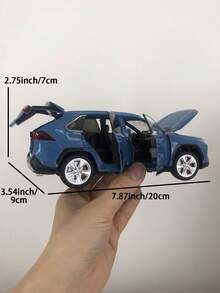 ESCBBXX 1 件 20 厘米长 x 9 厘米宽 x 7 厘米高，349 克锌合金压铸越野 SUV 模型玩具车，内饰精致，车身逼真，配有 4 个可打开的车门和引擎盖、滚动轮胎、转向前轮、减震器，适合儿童、男孩、金属收藏品、生日、节日礼物 - 彩色 - 查看 10
