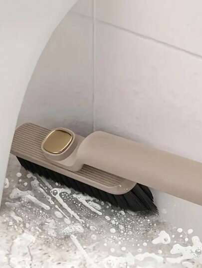 1 فرشاة تنظيف ثقيلة الاستخدام 2 في 1 ، رأس دوار 360 درجة وزاوية على شكل V - وضعيتا تنظيف (دوران/ثابت) ، مقبض مانع للانزلاق - للحمام والمطبخ والدش والحوض - بناء بلاستيكي متين لإزالة البقع الصعبة