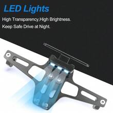 Soporte universal para placa de matrícula de motocicleta y 2 piezas de luces de señalización de giro para motocicleta, accesorios para motocross