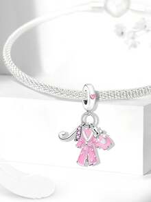 1 Peça Pingente de Perfume da Saia da Série Vida Ociosa da Moda em Prata Esterlina 925 Adequado para Mulheres, Pulseiras, Braceletes, Fabricação de Joias DIY e Combinação de Joias Diárias para Decoração de Meninas