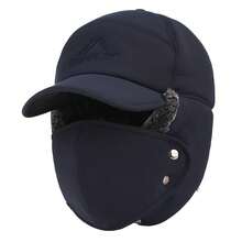 The New Winter Hat Male Warm Wind And Cold Cap Riding With Velvet And Thick Head Hat Fall