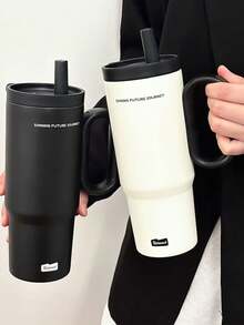 Cốc giữ nhiệt lớn 720ml, dung tích lớn, cốc cà phê ô tô, bình giữ nhiệt bằng thép không gỉ, bình chân không có ống hút, bình nước bằng thép không gỉ màu hồng. Bộ đồ uống chất lượng cao này giúp giữ đồ uống của bạn ở nhiệt độ hoàn hảo. Cốc du lịch tiện lợi, cốc cà phê đá, cắm trại ngoài trời, đi bộ đường dài, tự lái, những vật dụng cần thiết khi trở lại trường học, những vật dụng cần thiết cho văn phòng, những vật dụng cần thiết cho ký túc xá, những vật dụng cần thiết cho gia đình, dành cho cả nam và nữ. - Nhiều màu - Xem 5