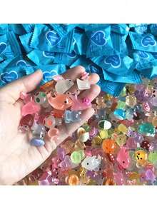 5/10/20/50pcs Glow-In-The-Dark Mini Surprise Bags, ABS Glowing Animal And Mushroom Figurines, Suitable For Aquarium, Toy House, Fairy Garden Decor, Home Decor, Party Favors, Easter Gifts And Easter Decorations Mystery Gift Bags