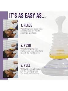 1 dispositivo + 1 máscara grande + 1 máscara pequeña + bolsa de almacenamiento, dispositivo antiahogo, dispositivo de rescate por ahogo para adultos, dispositivo portátil de succión de vías respiratorias, dispositivo de Heimlich para kit de primeros auxilios en el hogar y viajes