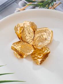 1pc Exaggerated Fashion Double Layer Flower Brooch, Suitable For Women's Party And Banquet Wear