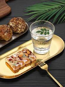 1pc Stainless Steel Steak Plate - Oval Tray For Fruits, Desserts, Snacks, Pasta, And More - Perfect For Home, Restaurant, And Party Dining