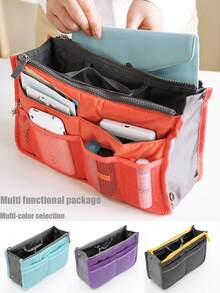 New Multi Functional Double Layer Zipper Bag With Convenient Travel And Large Capacity Divided Storage Bag, Handheld Lightweight And Large Capacity Makeup Bag, Double Zipper Thickened Toilet Bag, Multi Functional Data Cable Storage Bag, Sorting And Divided Storage Bag