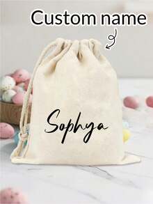 1 pièce Sac de toilette personnalisable en canevas, sac à maquillage, sac cosmétique style décontracté en polyester, organisateur de maquillage zippé léger, lavable à la main, sac à maquillage personnalisé, cadeau de douche de mariage, cadeau de demoiselle d'honneur personnalisé, cadeau de mariage, sac de toilette de voyage, sac cosmétique, cadeau d'anniversaire pour elle, sac cosmétique personnalisé