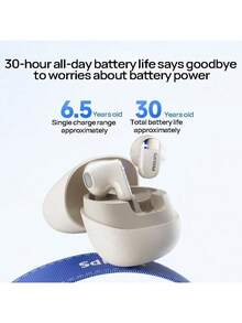 PHILIPS TAT2169 Wireless Bluetooth Earbuds With Ultra-Long Battery Life For Music And Calls, Fast And Convenient Charging, Semi-In-Ear Lightweight Design, Waterproof And Sweat-Resistant For Sports, - Off White - View 4