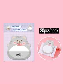 8 Pieces/Set Of Cute Cartoon Animal Pattern Sticky Notes, Creative Stand-Up Sticky Notes, 20 Sheets Per Sheet, 160 Sheets In Total, Christmas Gifts Or Prizes, School Supplies, Back To School
