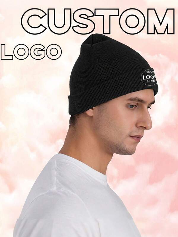 1pc Custom, Personalized Embroidered Knit Hat, Customizable For Winter Warm Knit Hats, With Text And Customizable Logos. This Solid-Color Stretch Warm Knit Hat Is A Wool Hat, Ideal For Fall And Winter Outdoor Wear. This Stylish, Colorful, Cute, Simple, Unisex Hat Makes A Stylish, Casual Gift For Friends And Family.