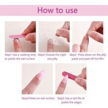 Summer Press On Nails Short Almond False Nails French Tip False Nails Starfish Nail Gold Rhinestone Design Full Cover Ocean Style Gradient Stick On Nail For Women Decoration Manicure 24Pcs - 彩色 - 查看 6