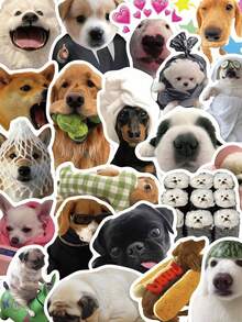 50pcs Funny Dog Meme Stickers PVC Gift Cartoon Decoration Scrapbook Laptop Luggage Guitar Water Cup Phone Case DIY Decal