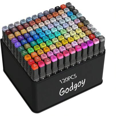 Back To School: Alcohol Marker Set With Stand - Includes Dual Tip Blender Markers, Permanent Sketch Markers For All Your Art Needs - Top Halloween And Christmas Gift For Kids(80/120/168)