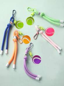 Handmade Woven Tennis Ball Bohemian Polyester Colorful Keychain, Backpack, Phone Charm, Clothing Accessory, Bookbag Lanyard, Holiday Small Halloween Accessories Teachers Day Christmas Gift Ideas Bag Accessories Lanyards With Id Holder Car Accessories Bag Charms