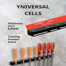 Organizador de herramientas montado en la pared, adecuado para taller, cobertizo, garaje, hogar, puede almacenar destornilladores u herramientas pequeñas