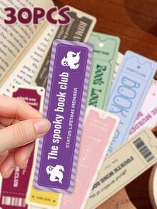 30 piezas de marcapáginas de papel decorativos, creativos y exquisitos de estilo retro y fresco, personalizados