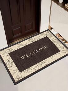 1pc Outdoor Doormat Anti-Slip Rug Letter Print Indoor Carpet Bathroom Mat Kitchen Mat Accent Rug Multipurpose Mat Runner Rug Soft And Comfort Rug Convenient Fallprevention Rug For Kitchen Indoor/Outdoor Entrance Bedroom Home Decoration Machine Washable