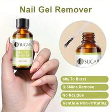 UR SUGAR 50ml Nail Gel Remover 3-5 Minutes Soak-Off UV Gel Polish Quick Cleaner Manicure Semi Permanent Varnish Nails Art Tools - 無色 - 查看 7