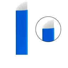 20/50/100pcs Disposable Eyebrow Microblading Needles,Lip Tattooing Microblades Permanent Makeup Blades For Single Use Only - Blue - View 19