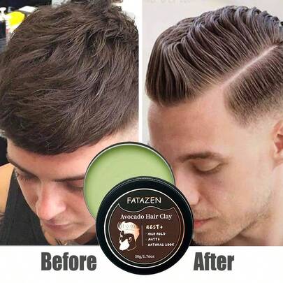 FATAZEN Cera per capelli opaca dall'aspetto naturale, alta tenuta, trasparente, non appiccicosa, gel per lo styling rapido dei capelli per la cura e lo styling dei capelli da uomo, facile da lavare, prodotti per capelli da uomo per uso quotidiano