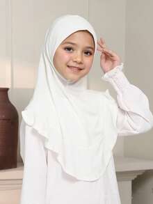 1 chiếc khăn trùm đầu Hijab cho bé gái/trẻ em, khăn trùm đầu một mảnh Amira Hồi giáo dễ đội, khăn trùm đầu cho bé gái, khăn choàng Hồi giáo thích hợp cho các hoạt động ngoài trời và sử dụng hàng ngày - 1PC - Xem 10