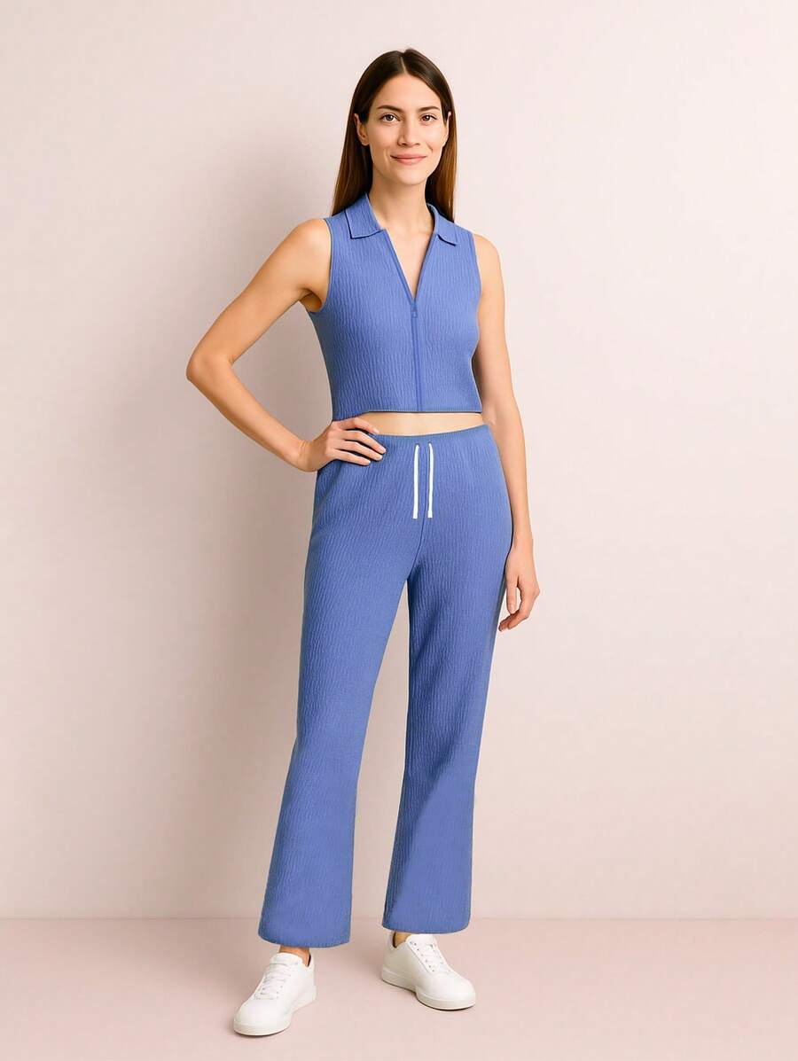 Women Two-Piece Outfits - Azul claro - 查看 1