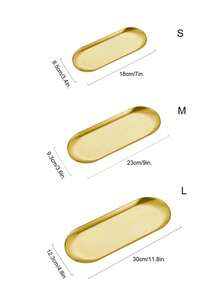 1pc Stainless Steel Steak Plate - Oval Tray For Fruits, Desserts, Snacks, Pasta, And More - Perfect For Home, Restaurant, And Party Dining