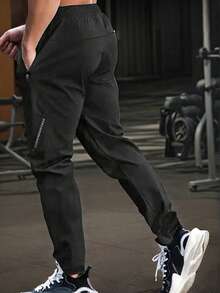 Boyfriend-Stil Herren Jogginghose mit Kordelzug und Reißverschlusstaschen, dünn und leicht atmungsaktiv, für Fitness, Radfahren, Outdoor, Schwimmen, Laufen, schnelltrocknend, kühl, dehnbar, Herbst