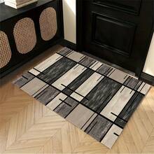 1 szt. Mata dywanowa Crystal Velvet do przedpokoju, antypoślizgowy długi dywanik, chłonna, antypoślizgowa mata dywanowa w nordyckie wzory geometryczne