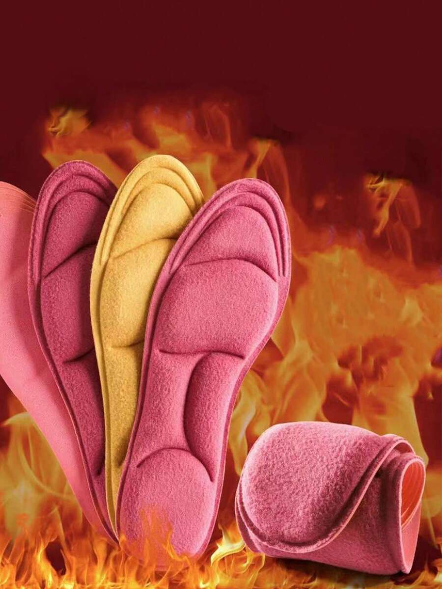 2 pièces Semelle intérieure auto-chauffante, hiver chaud, température constante, confortable, doux, anti-humidité, anti-odeur, longue durée