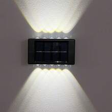 4/6 Stücke Solar betriebene 10 LED Auf- und Abwärts Beleuchtung Konvexe Wandleuchte, Outdoor Garten Hof Dekor Wegbeleuchtung, geeignet für Garten, Hof, Blumenbeet, Innenhof