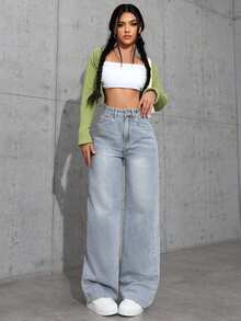 Women Jeans - Light Wash - View 6