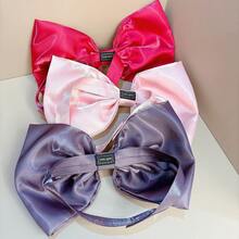 Bow Collar, Extra-Large Bow Neck Hair Tie, Headpiece, And Satin Neck Chain – Suitable As Cosplay & Comic Convention Outfit Accessories For Ladies - 甜美紅 - 查看 6