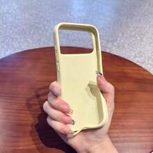 Compatible con iPhone 17PROMAX/iPhone17/iPhone17Pro/iPhone17Air/16 15 14 13 12 11 Pro Max, Funda de teléfono con diseño de color caramelo y textura de piel, simple y hermosa. - Celeste - Ver 11