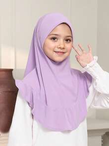 1 chiếc khăn trùm đầu Hijab cho bé gái/trẻ em, khăn trùm đầu một mảnh Amira Hồi giáo dễ đội, khăn trùm đầu cho bé gái, khăn choàng Hồi giáo thích hợp cho các hoạt động ngoài trời và sử dụng hàng ngày - 1PC - Xem 19