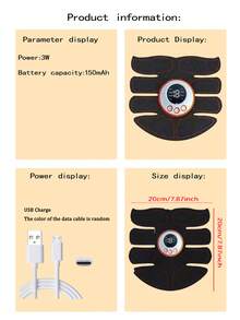 150mAh Battery Capacity EMS Wireless Remote Control Buttocks Trainer, USB Powered Electric Muscle Stimulator, Fitness Shaping, Buttocks Massager