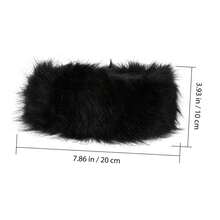 Furry Hollow Hat, Faux Fur, Fox Fur Hat Hoop Headband, Brimless Hat