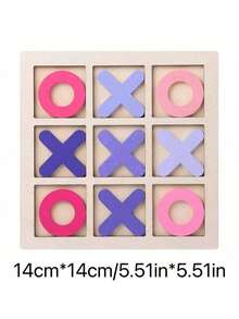 2025 New 1pc Wooden XO Tic Tac Toe Game Suitable For Gatherings, Parties - Birthday Gift, Gift, Easter Gift, Perfect Gift, Graduation Gift - Black and White - View 21