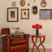 Burgundy Artificial Ball Chrysanthemum 12 Stems Faux Flowers With Bendable Stems For DIY Wedding Centerpiece Fall Decor Home Arrangements-384251 - Red12 - 查看 9