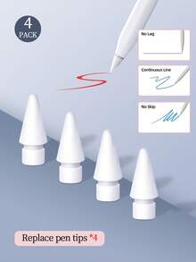 3/4/6/8 Replacement Nibs, Compatible With Apple Pencil 1st/2nd Generation; Nibs Compatible With IPad Pro Pencil 2nd/1st Generation, Comes With Nib Box, Pen Sleeve, Replacement Pen Cap, Suitable As Birthday And Holiday Gifts For Mother, Family And Friends.