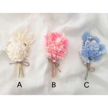 1/2/4/6/8/10/12 Bunches Blue Mini Dried Flowers Bouquet, Boho Wedding Table Centerpiece Dried Flowers Bouquet, Dried Pampas Grass, Groom & Groomsmen Boutonniere, Dried Cake Flowers