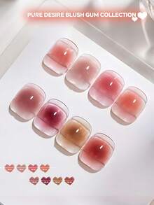 1 Bottle 15ML Trending Translucent Jelly Nail Polish, Fades Beautifully, Popular Autumn/Winter Shade, Nail Gel Lacquer Set, 2025 New Collection - Multicolor - View 2