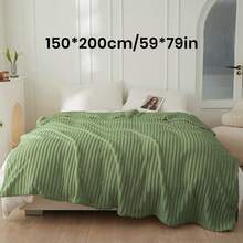 1pc Throw Blanket, Bedding, Cozy And Warm Blanket, Lightweight Soft And Comfortable, Solid Color Series, Minimalist And Stylish Design, Suitable For Sofa, Bedroom, Living Room, All-Around Comfort, Travel Use, Nap Blanket, Reference Size Image, Multiple Sizes Available, Machine Washable, Autumn Decor, Room Decor, Back To School, School Supplies