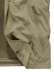 Chaleco utilitario multifuncional para hombre para exteriores, chaqueta casual de primavera/verano para pesca y fotografía con múltiples bolsillos - Caqui - Ver 5