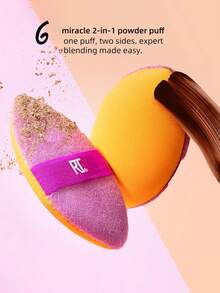 Real Techniques 6 Piece Everyday Essentials Makeup Brush Set, Includes 4 Brushes & Makeup Sponge&Miracle 2-In-1 Powder Puff Dual-Sided, For Foundation, Blush, Bronzer, Contour, Eyeshadow, & Powder, Travel Gift Set,Brush Set,Makeup Brush Kit,Make Up Brush Set,Make Up Set Complete,Makeup Brush Set,Complete Makeup Kit,Brush Kit,Brushes Makeup Set,Makeup Gift Set,Set,Giveaways,Professional Makeup Brushes,Complete Makeup Set - Hot Pink - View 8