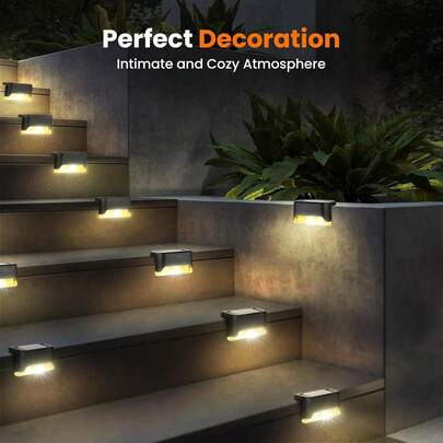 32/24/16/12/8/4 PCS, Garden Solar Step Lights, Waterproof, Courtyard Stair Lights, Lawn Trails, Underground Lights, Soft Light, Anti-Glare, Rainproof, Automatic Sensor, Suitable For Christmas, Halloween, Thanksgiving,The Perfect Gift For Gifting