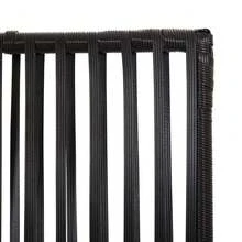 vidaXL Biombo de 3 paneles de ratán sintético - Negro - Ver 6