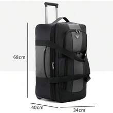 Maletas de Viaje 28 Pulgadas, Mochila de Viaje con Ruedas Giratorias, Maleta De Mano Múltiples Compartimentos(negro) - gris - Ver 6